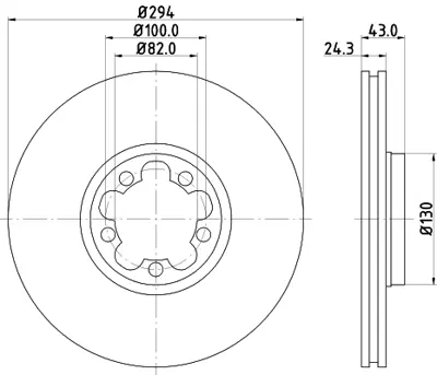 FORD 2C16 1125 AA Fren Dıskı Ön GM YC1W1125B1B, GM YC1W1125BA, GM 1387781, GM 1520373, GM 1568640, GM 1738815, GM 2C161125AA, GM 4041428, GM 4494021, GM YC1J1125B2B