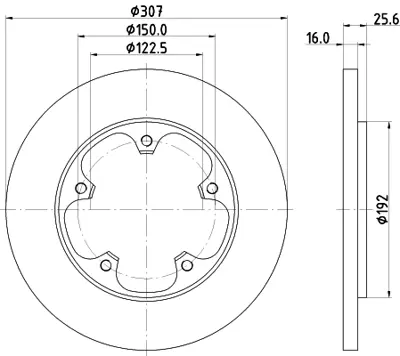 FORD BK31 2A315 AB Fren Dıskı Arka GM 1815599, GM 2226519, GM BK312A315AB, GM KK312A315AA