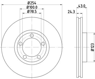 FORD YVT 1125 AA Fren Dıskı Ön GM 5029815, GM YVT1125AA, GM 5025610, GM 5209815