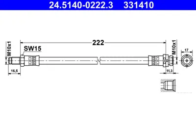 FORD 6C11 2282 FA Arka Fren Hortumu Drw GM 6C112282FA