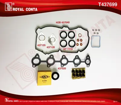 ROYAL CONTA T437699 Takım Conta Üst GM 2S6Q6008ÜST