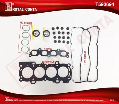 ROYAL CONTA T593694 Takım Conta Üst GM 4M5G6008ÜST