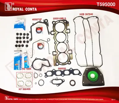 ROYAL CONTA T595000 Takım Conta GM 4M5G6008AA