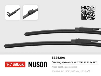 SİLBAK SB2420A Silecek  Süpürgesı Ön Takım GM 61612183576