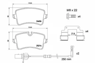 VALEO 671008 Fren Balatası Arka GM 4G0698451