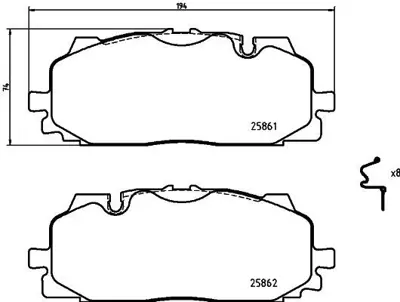 VALEO 671595 Fren Balatası Ön GM 4M0698151H