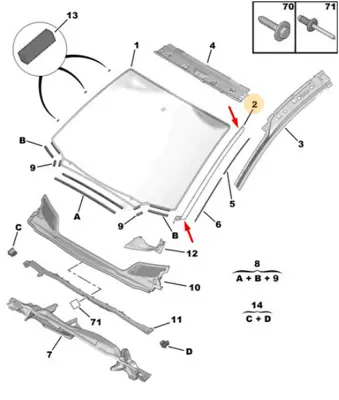 PSA 8120.Q3 Ön Cam Çıta Sag C4 GM 8120Q3