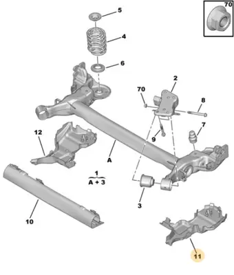 PSA 5146.23 Arka Travers Alt Kapak GM 514623