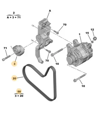 PSA 1611505480 Alternatör Kayısı Kıtı GM 16114262, GM 96758746, GM 9675874680, GM 1611426280, GM 3639516, GM 98007165, GM 9819833380, GM 3640169, GM 3648572, GM 9633010480