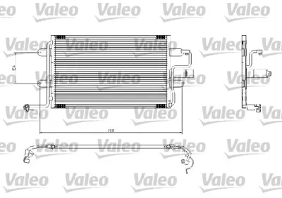 VALEO 812744 Klıma Radyatörü GM 46820833, GM 51804991, GM 51732993, GM 51804892, GM 51802116, GM 41732993, GM 191959263, GM 191959263LOC, GM 893959263A, GM 46721250