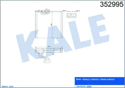 KALE 352995 Evoparatör GM 7701209856