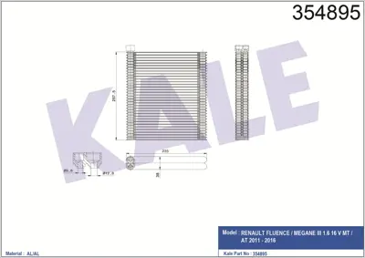 KALE 354895 Evoparatör GM 271200957R
