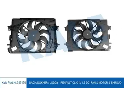 KALE 347170 Fan Motoru GM 214753416R