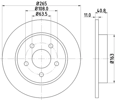 FORD 9M51 2A315 BB Fren Dıskı Arka GM 9M512A315BB