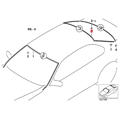 BMW 51318159785 Arka Cam Üst Lastiği GM 51318159785, GM 8159785