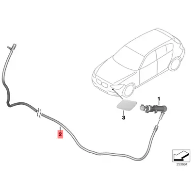 BMW 61677402609 Cam Su Depo Dolum Borusu GM 61677402609