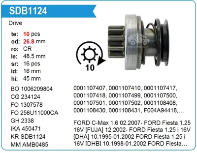 BOSCH 1986SE1638 Mars Dıslısı GM BF9A11350AA