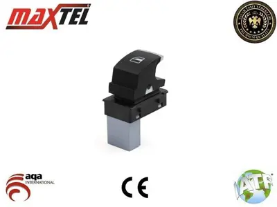 MAXTEL 18206028 Cam Kaldırma Anahtarı Golf Vı-Passat-Polo -Eos -Caddy -Tıguan-Touareg -Alhambra Otomatik - 3pın Kırmızı Işık 5K0959855 5K0959855XSH 5ND959855 5ND959855XSH