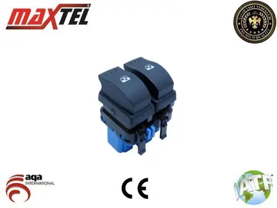 MAXTEL 18204772 Cam Kaldırma Anahtarı Sol Renault Megane Iı (02-08) Renault Scenıc Iı (03-) Mavi Soket 10 Fişli 8200107772 93858398 8200476806 8200108269