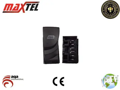 MAXTEL 18205043 Cam Kaldırma Anahtarı İç Ön Sol Fıat Ducato (244) (02-06) Fıat Ducato 06 (250) (06-14) Fıat Ducato 14 (290) (14-)  Peugeot Boxer (244) (02-)  Cıtroen Jumper (U5) (02-06) 6 Pın Turuncu Işık 735315619 735335418 6554T3 735315619PART 6554T3PART 12367480