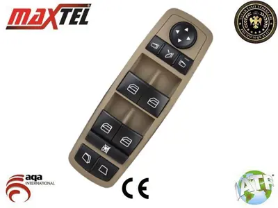 MAXTEL 18208395 Cam Kaldırma Anahtarı Ön Sol Mercedes Gl Seri X164 (06-) Mercedes Ml Ser, W164 (05-) Mercedes R Seri W251 (05-17) 3pın Sarı Işık A2518300390 2518300390