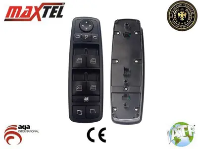 MAXTEL 18208393 Cam Kaldırma Anahtarı Ön Sol 3pın Mercedes Gl Seri X164 (06-) Mercedes Ml Ser, W164 (05-) Mercedes R Seri W251 (05-17) Ayna Katlamalı Perdeli Sarı Işık A2518300390 2518300390