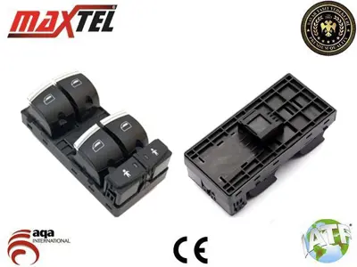 MAXTEL 18231139 Cam Kaldırma Anahtarı Ön Sol Audı Q7 (4l) (06-15) 10pın Kırmızı Işık 4F0959851J