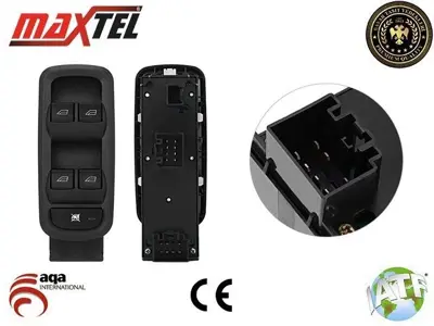 MAXTEL 18202051 Cam Kaldırma Anahtarı Sol Ford Fıesta Vı(Cb1,Ccn) (13-) Ford Fıesta Vıı (08) (08-12) Turuncu Işık 19pin 1513280 1536538 1547738 8A6T14A132CA 8A6T14A132CB 8A6T14A132CC