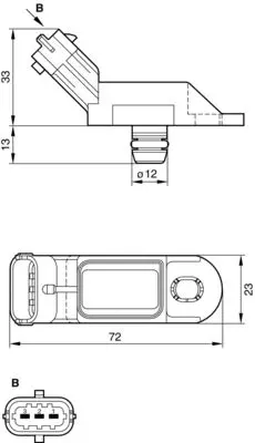 BOSCH 0261230216 Basınç Sensörü 46769979 77363792 9R460620500 CA0075738A 77364146