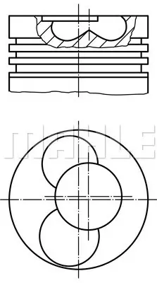 FEDERAL-MOGUL MOTORPARTS 87-72200 STD Pıston+segman 038107065K