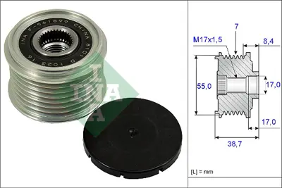 INA 535 0239 10 Alternatör Kasnagı A002TX0781 A002TX1181 A2TX0781 A2TX1181 231001BN1A 231005X21A A002T0781 A252C566FD A252C556FE 231516N20B