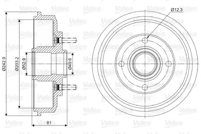 VALEO 237012 Kampana Arka 1M5W1113AA 3049844 4145506 4186874 98AB1113BE 98AB1126BE 4886779 4154689 98AB1113BG 8S431113AC