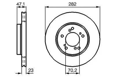 BOSCH 0986478667 Fren Dıskı Ön 45251SP0000 45251SZ3E00 45251SZ3000 45251S2HN00 45251SP0E00 45251SP0E01 45251S2HE00 45251SZ300 230503 45251S2HN10