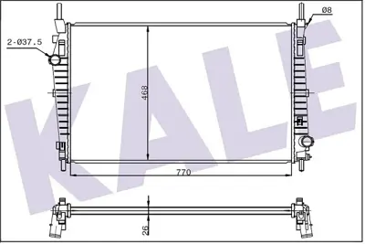 KALE 351275 Su Radyatörü 1485393 4933940 4944631 8C168005AA 8C168005AB 8C168005AC 4944031