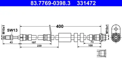 BSG 30-730-063 Fren Hortumu Ön 1682557 AV612078AB