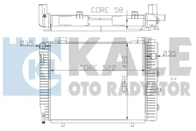 KALE 370300 Su Radyatörü 2005005203 2025005203 2025005103 A2025005203 A2025005103 A2005005203 1063115 8MK376711251 8MK376711254 62712