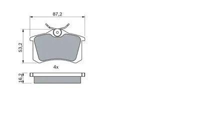 BOSCH 0986494387 Fren Balatası Arka 1E0698451A 1H0698451B 1H0698451C 1H0698451E 1J0698451C 191698451 191698451A 191698451B 191698451C 191698451D