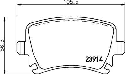 KALE 23914-A00-01-KD13 Fren Balatası Arka JZW698451 JZW698451D 1K0698451 1K0698451B 1K0698451D 1K0698451E 1K0698451F 1K0698451G 1K0698451H 3C0698451