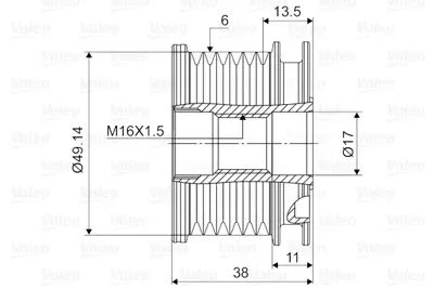 VALEO 588125 Alternatör Kasnagı 12317561556 12317575518 12317553009 12317562388 12317574365 12317575650 12317575873 12317604782 12317613445 7553009