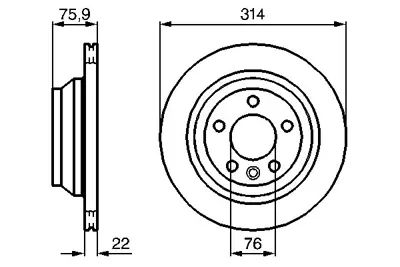 BOSCH 0986479094 Fren Dıskı Arka 7L6615601E 7L6615601G 7L6615601C 230849 7H8698451 7L6698451 7L6698451C