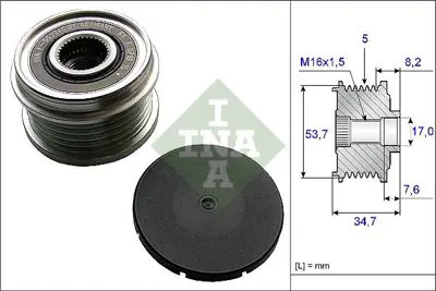 INA 535021110 ŞARZ DİNAMO KASNAĞI COR.D MERİVA B A12-14XERXEP GM 1204184, GM 13266813