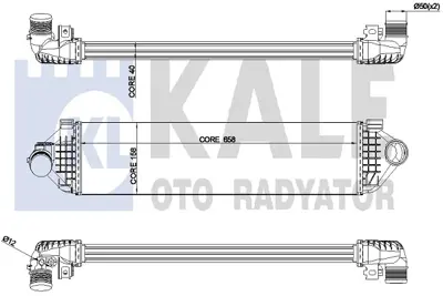 KALE 344925 Turbo Radyatörü 1714385 1721229 1764318 1802303 BV619L440BA BV619L440BC BV619L440BD BV619L440BE 31305102 31338845