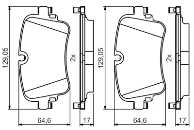 BOSCH 0986495426 Fren Balatası Arka 4KE698451A 4N0698451C 4M0698451R 4M0698451P 4M0698451N 4M0698451M 4M0698451L 4M0698451F 4M0698451G 8WD698451