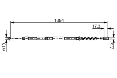 BOSCH 1987482033 El Fren Telı Arka 9064203085 9064204485 9064207085 A9064203085 A9064204485 A9064207085 2E0609702B 2E0609701T 2E0609701AR A2E0609701T