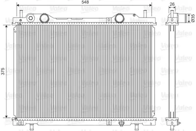 VALEO 731972 Su Radyatörü 46099637 46099640 46099643 46404163 46759742 7767438 7794069 71736184 K46404163 K46759742