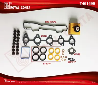 ROYAL CONTA T461699 Takım Conta Üst 3M5Q6008ÜST