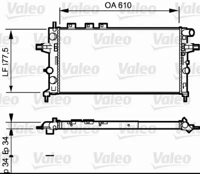 BEHR CR 319 000S Su Radyatörü 1300208 9192578 1310208 A0001314560 A0001310208 A0001300208 1314560 9202506 9202501 9150485