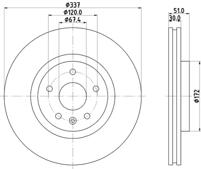 BSG 95-210-006 Fren Dıskı Arka 31471746 2210993 13579153 569081 13576781 30769059 3076905 31358884 569335 569274