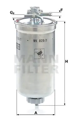 MANN FILTER WK 829/1 X Yakıt Fıltresı 1M0127401 2D0127399E 1J0127401B 1J0127401A 2D0127399 1J0127401 1J0127399A 1M0127401SE 1M9127401 XD706