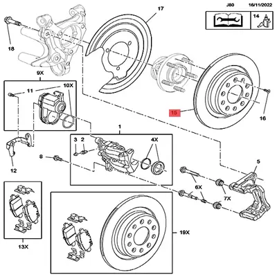 BOSCH 0986479F83 Fren Diski Arka 13517857, 13521008